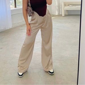NWT TIGER CHERRY SATIN/SILK TROUSER BUSINESS PANTS
